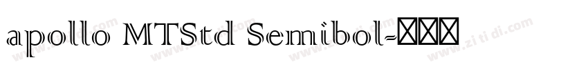 apollo MTStd Semibol字体转换